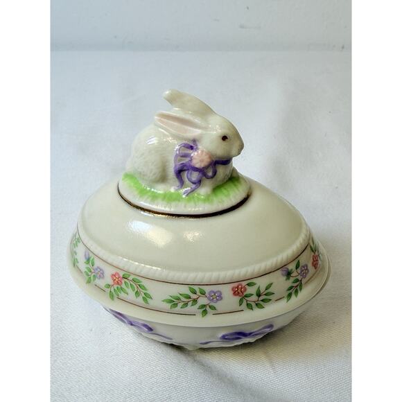 Lenox Other - Lenox The Rabbit Easter Egg 1994 Trinket Box Limited Edition